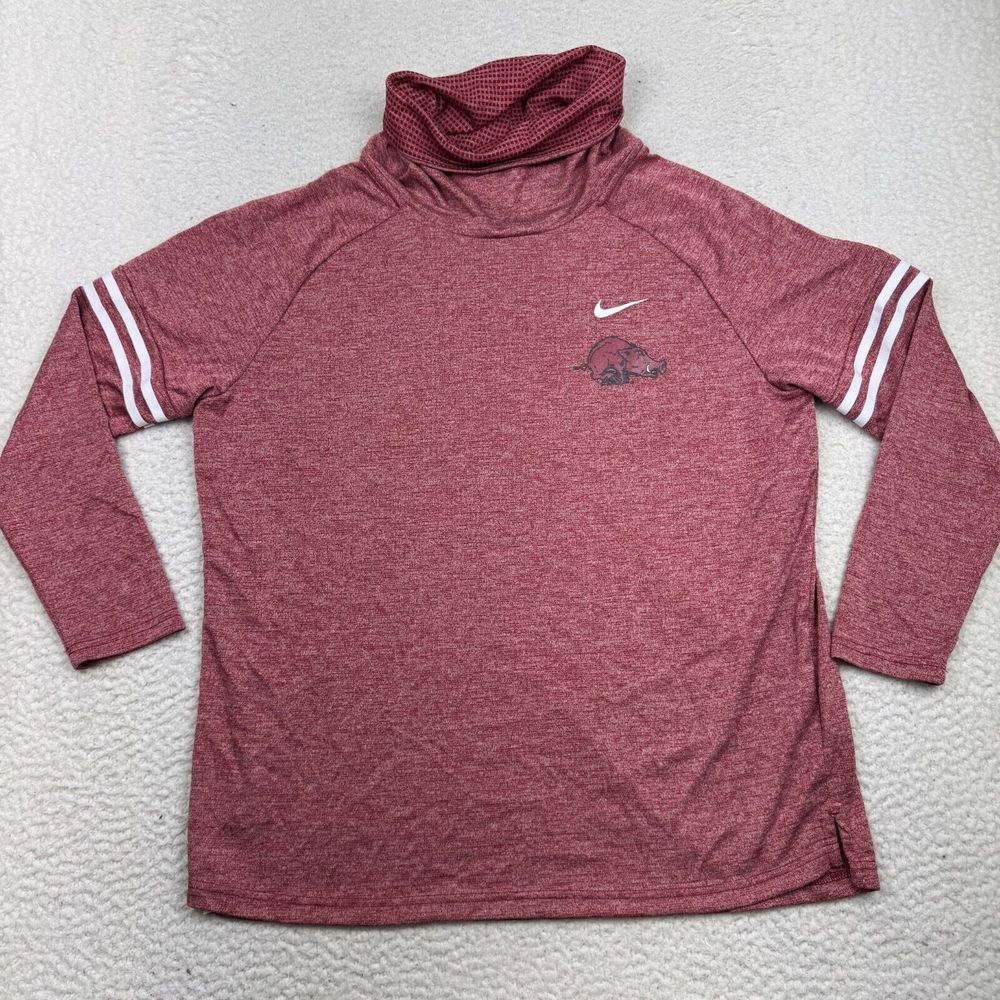 Arkansas‎ Razorbacks Sweater Womens XL Nike Pullover Cowl Neck Stretch Logo